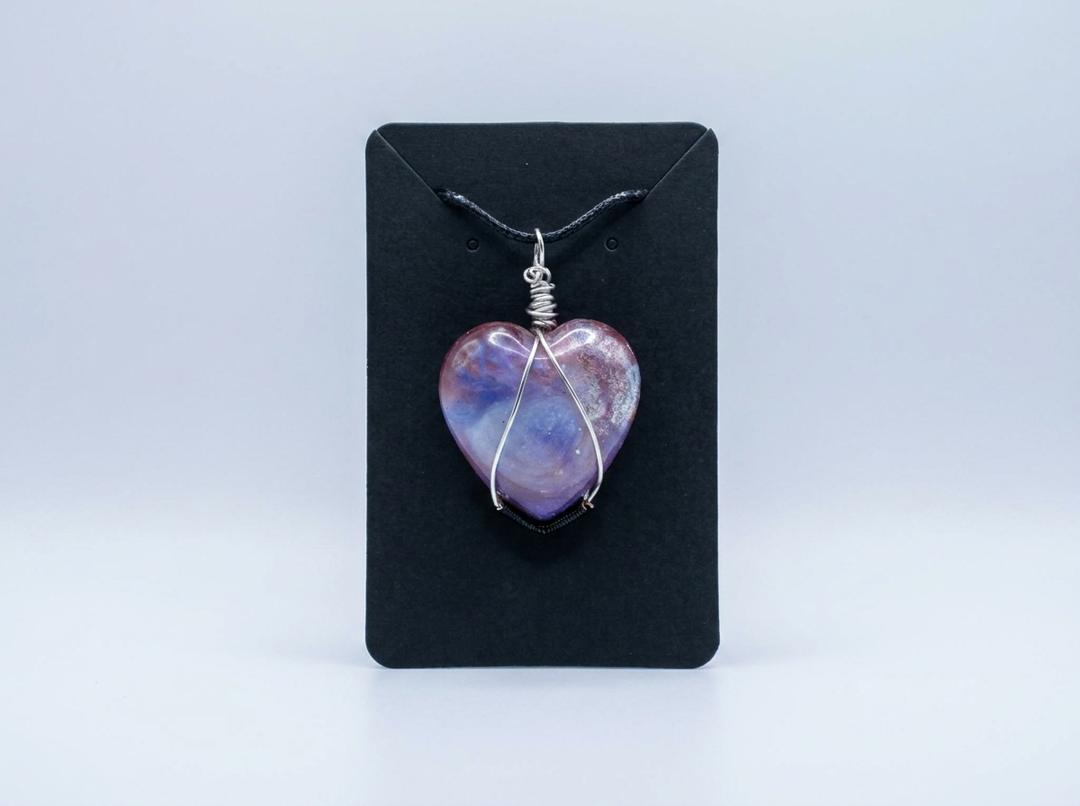 Velvet Alchemy: Love Spell Heart Charm Necklace