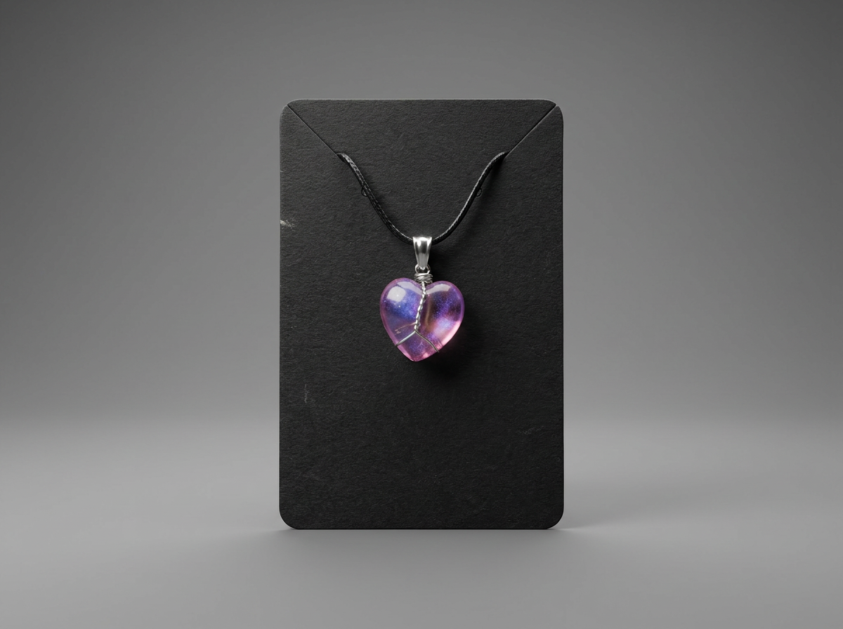 Velvet Alchemy: Love Spell Heart Charm Neckalce