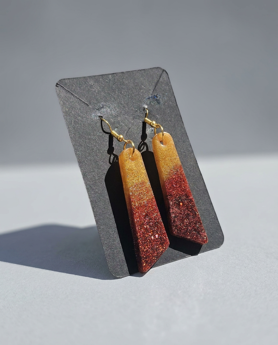 Velvet Alchemy: Sunset Emberfall Earrings
