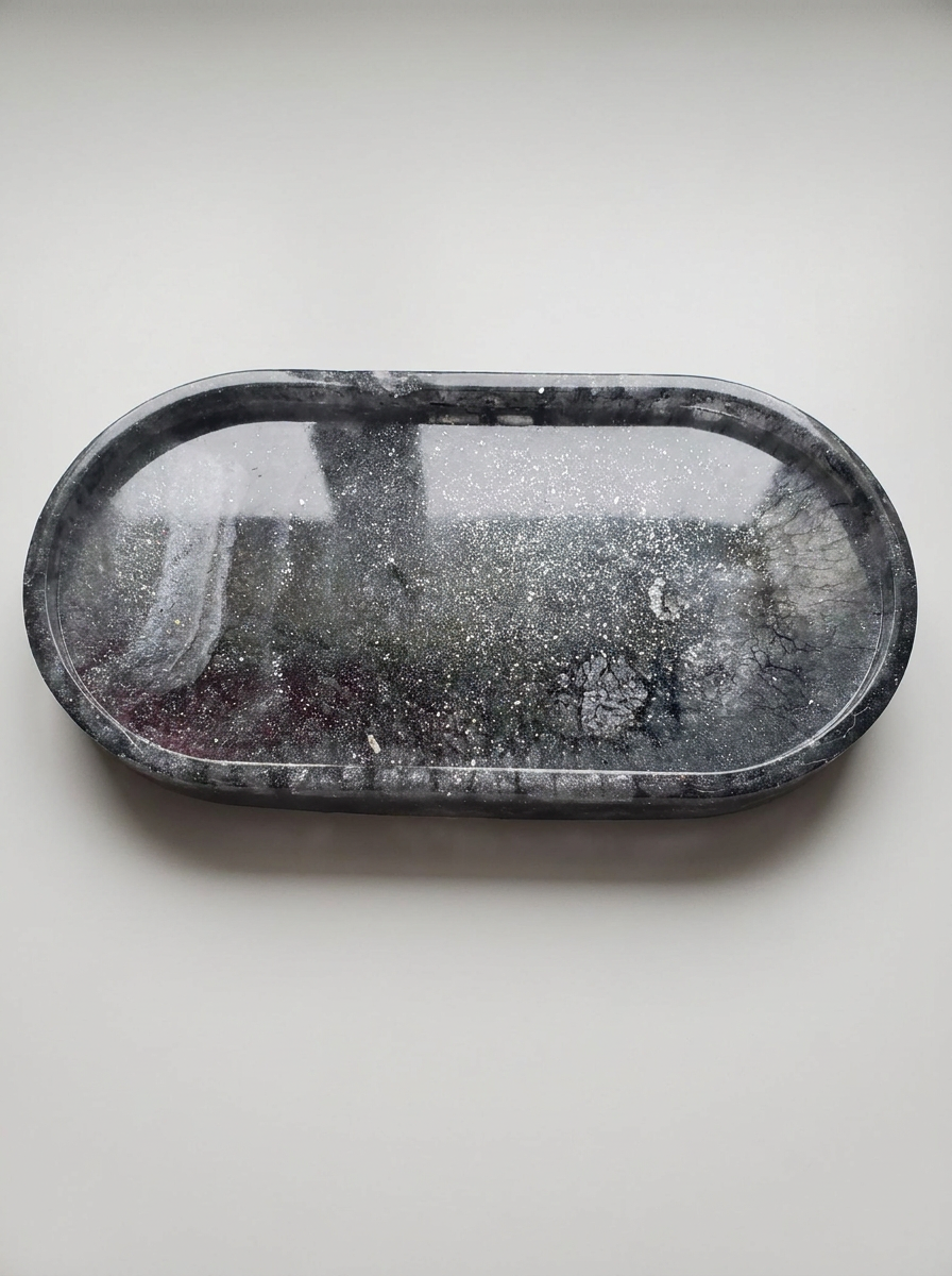 Velvet Alchemy Moonlit Smoke LOVE Resin Vanity Organizer Set