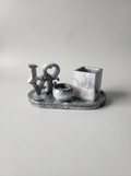 Velvet Alchemy Moonlit Smoke LOVE Resin Vanity Organizer Set