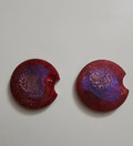 Crimson Amethyst Geode Resin Car Coaster Set