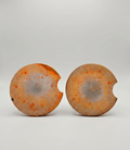 Velvet Alchemy Solar Veil Orange Resin Car Coasters – Set of 2