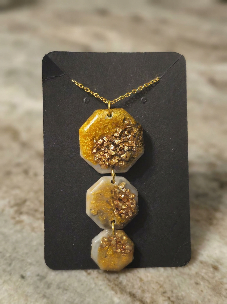 Velvet Alchemy: Gilded Eclipse Necklace