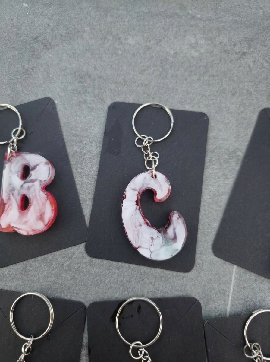 Velvet Alchemy: Ink Drift Resin Keychains