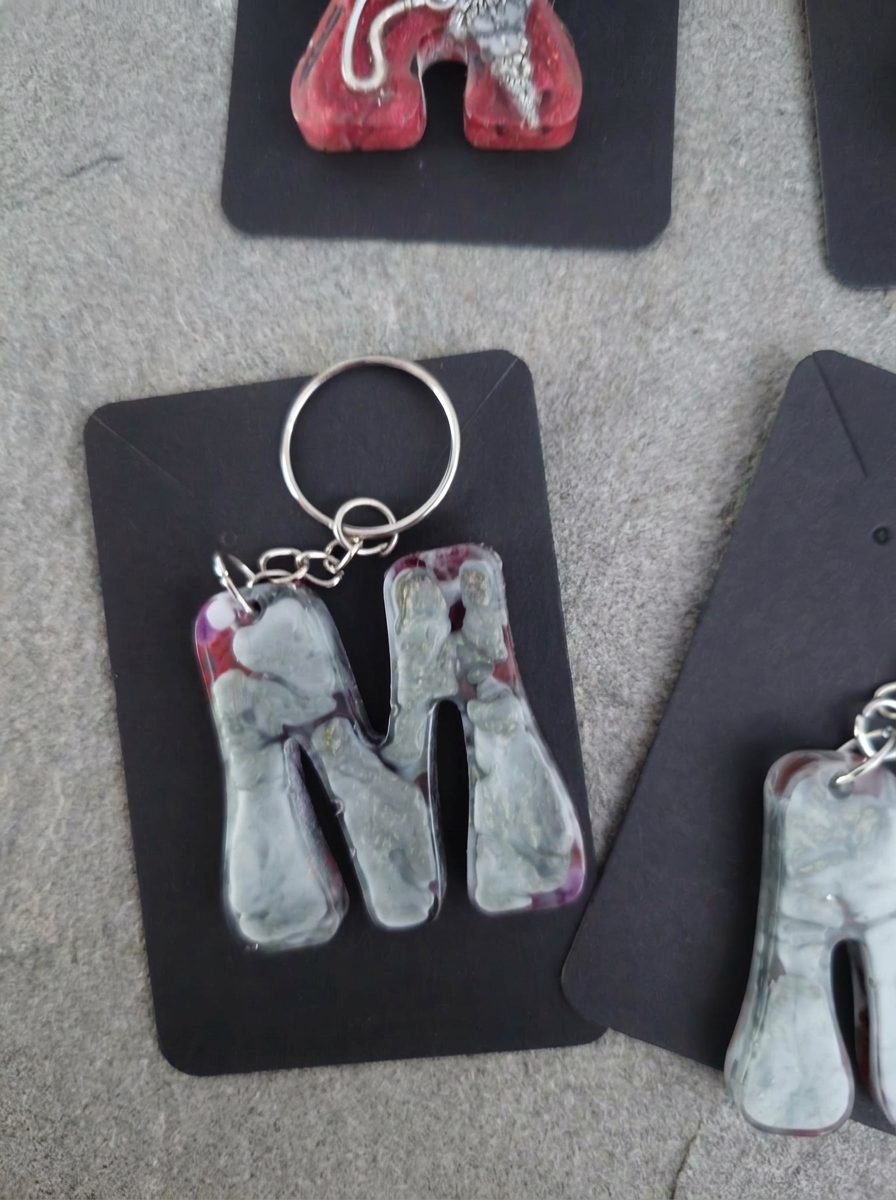 Velvet Alchemy: Ink Drift Resin Keychains