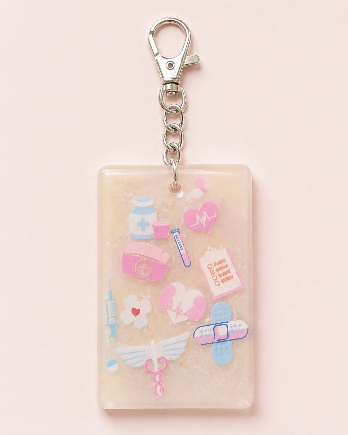 Pastel Care Charm Keychain