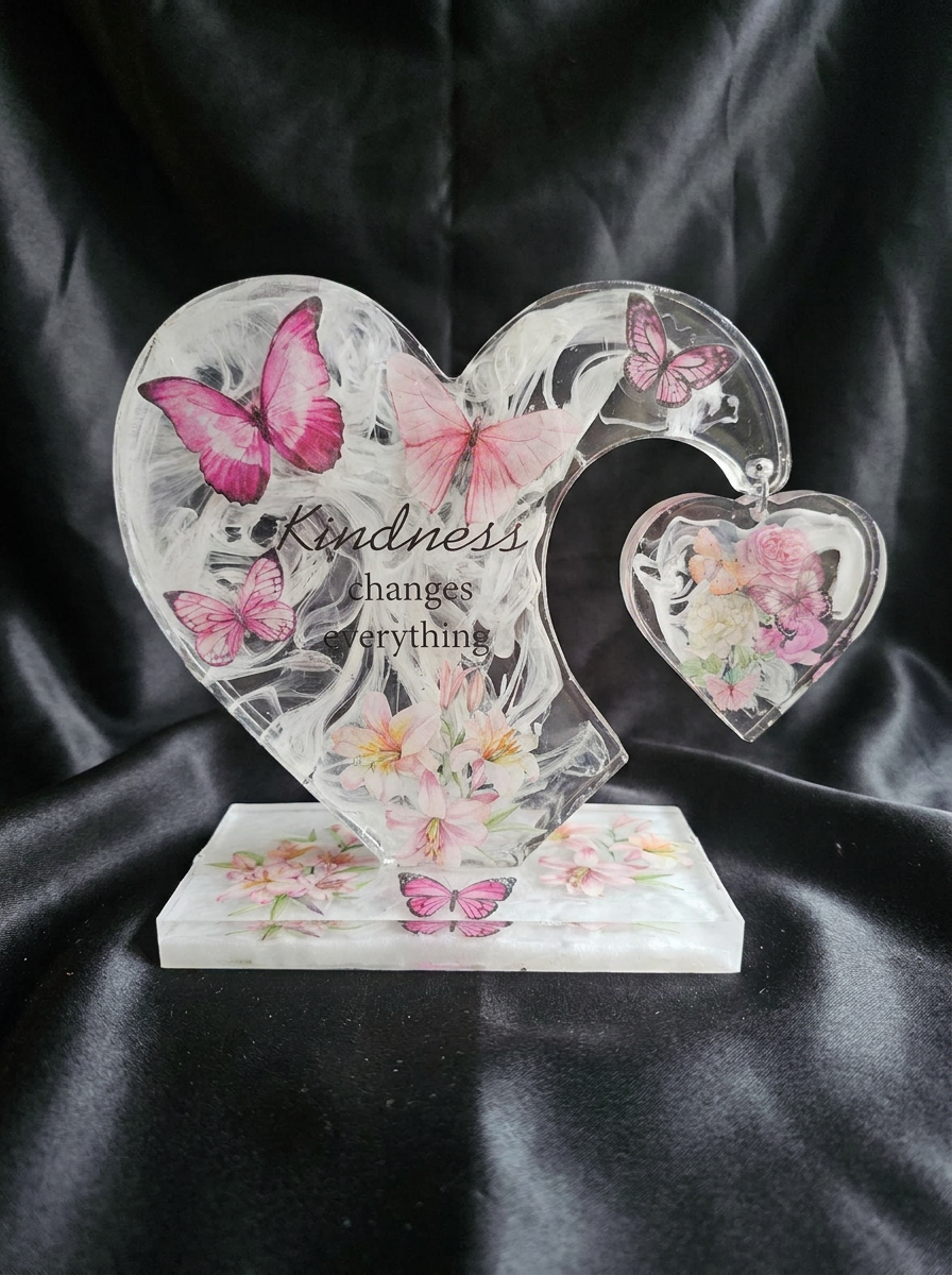 Velvet Alchemy Kindness Takes Flight Heart Sculpture