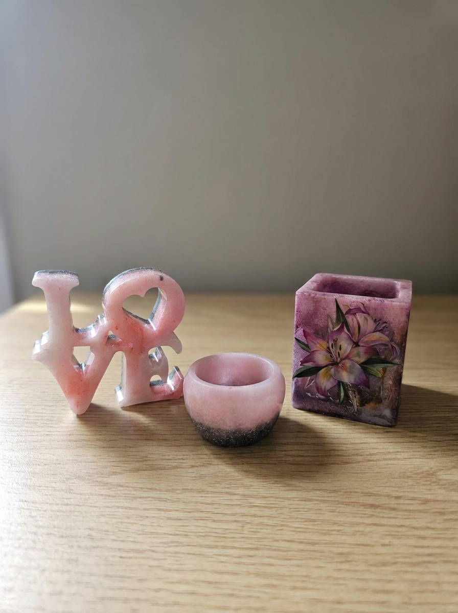 Velvet Alchemy Blush Flutter Vanity Tray For Jewelry Lovers
