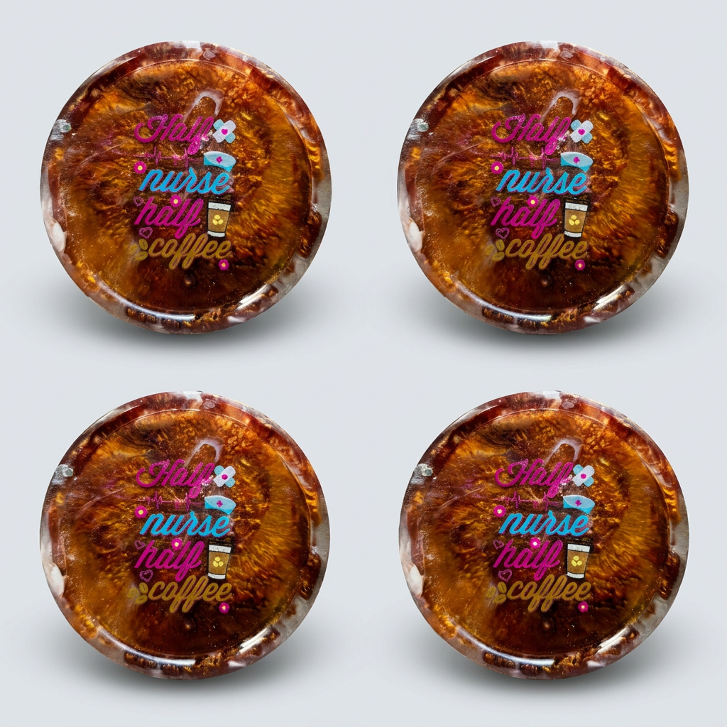 Half Nurse Half Coffee Coasters