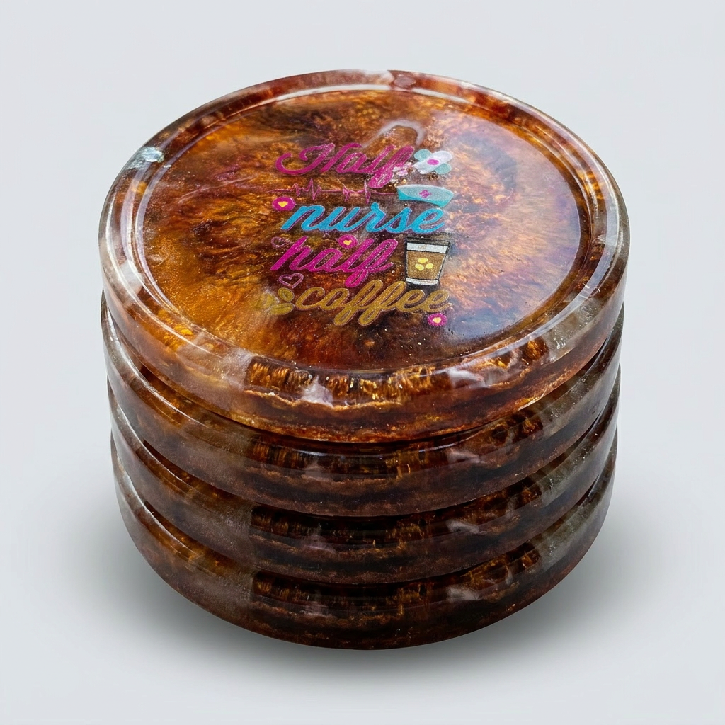 Half Nurse Half Coffee Coasters