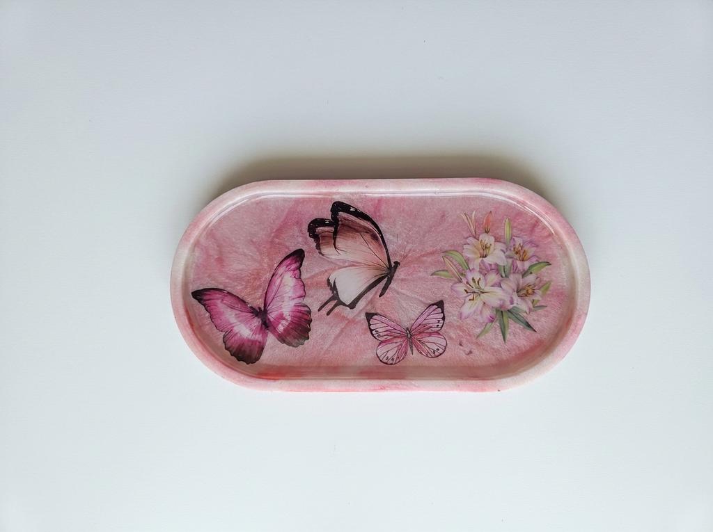 Velvet Alchemy: Blush Flutter LOVE Tray Set