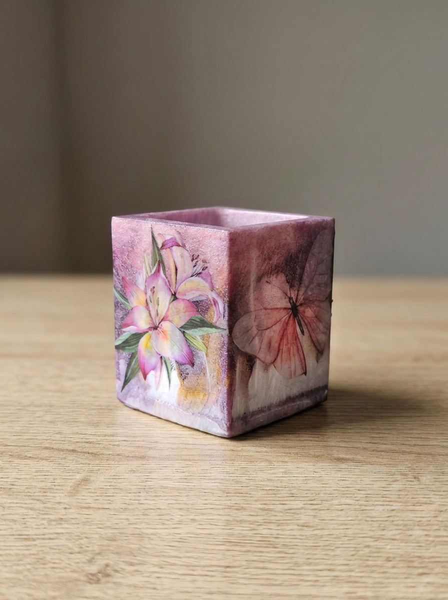 Velvet Alchemy Blush Flutter Vanity Tray For Jewelry Lovers
