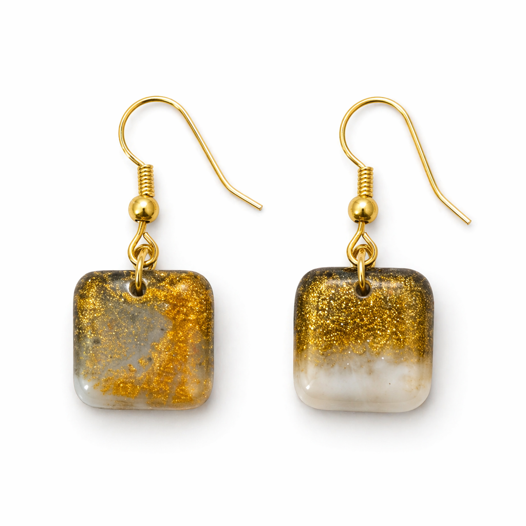 Velvet Alchemy: Gilded Eclipse Necklace & Earring Set