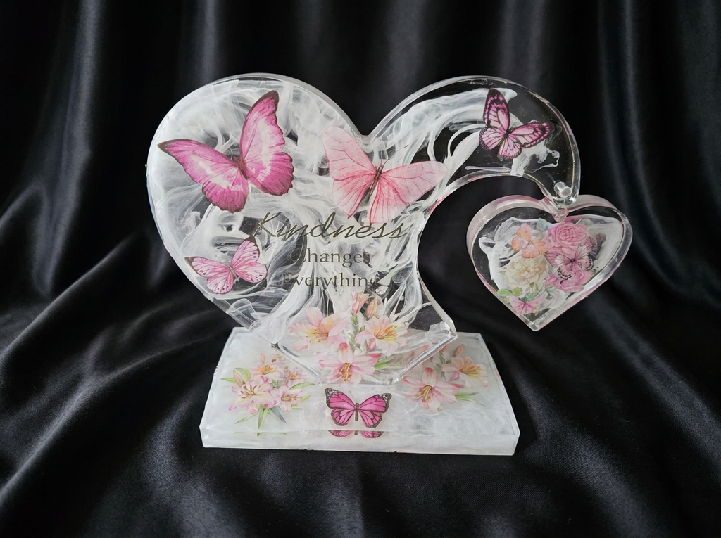 Velvet Alchemy Kindness Takes Flight Heart Sculpture
