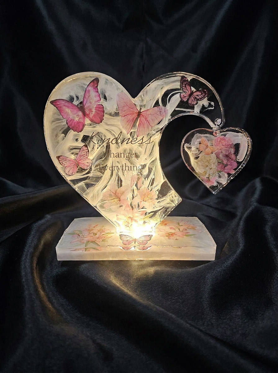Velvet Alchemy Kindness Takes Flight Heart Sculpture