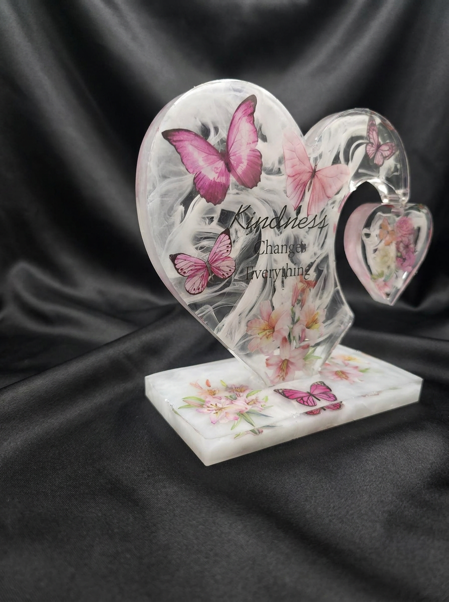 Velvet Alchemy Kindness Takes Flight Heart Sculpture