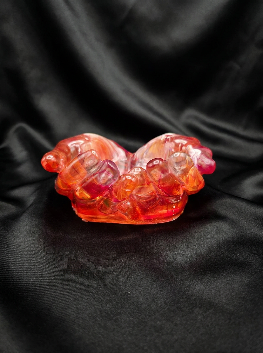 Velvet Alchemy Ember Embrace Resin Hands Sculpture