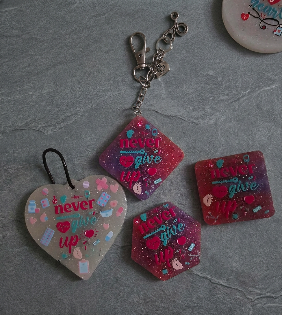 Never Give Up Nurse Resin Accessories