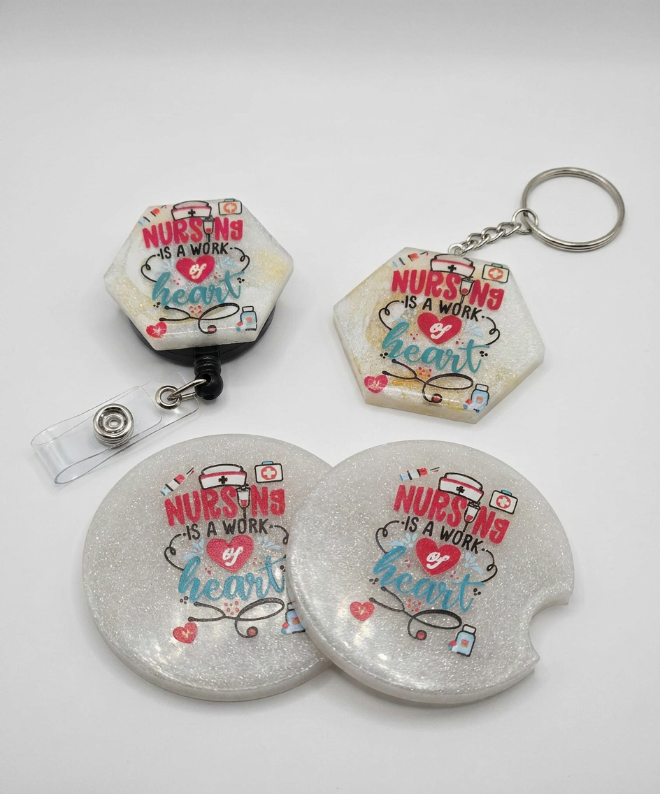 Nursing Is a Work of Heart Resin Accessory Gift Set