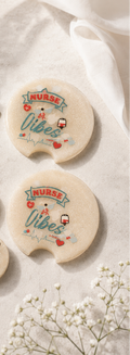 Nurse Vibes Resin Gift Set | Keychain, Badge Reel & Car Coasters